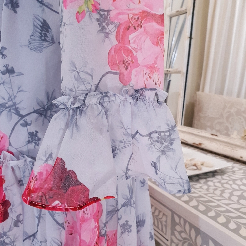 🍒NWT🍒 TED BAKER RUFFLE DRESS - Picture 8 of 11